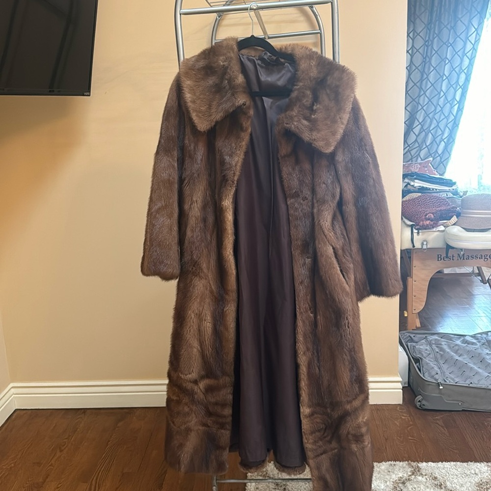 Christian Dior full length mink fur coat